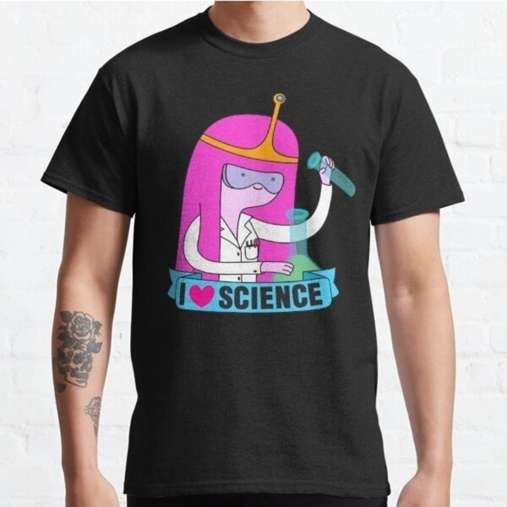 Princess Bubblegum Classic I Love Science TV Series Adventure Time Retro T-Shirt